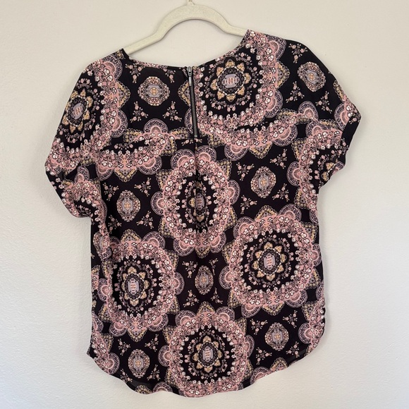 Maurices Black and Pink Mandala Blouse - Picture 3 of 4
